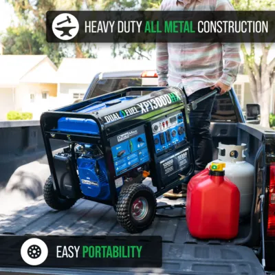 Duramax 2 Digital inverters and a fully loaded power panel on a DuroMax portable generator, showcasing its industry leader technology and versatility in providing reliable power for customers beyond traditional standby setups